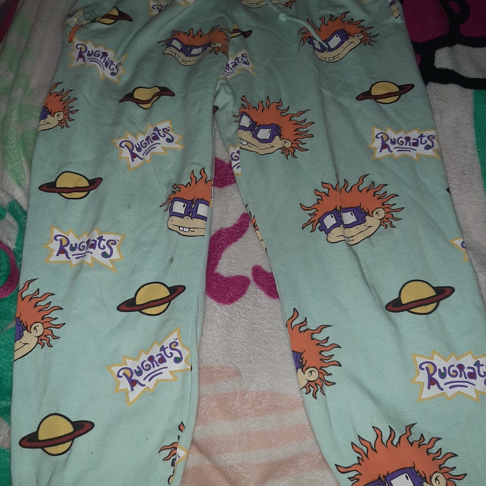 Nickelodeon Rugrats Pajama Bottoms - Green with Cartoon Characters